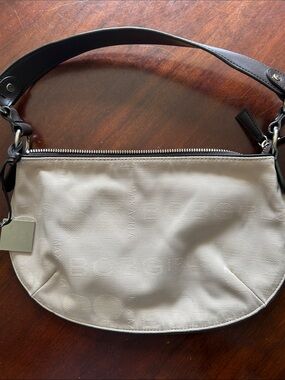 BCBGirls Cream Shoulder Bag with Dark Brown Strap